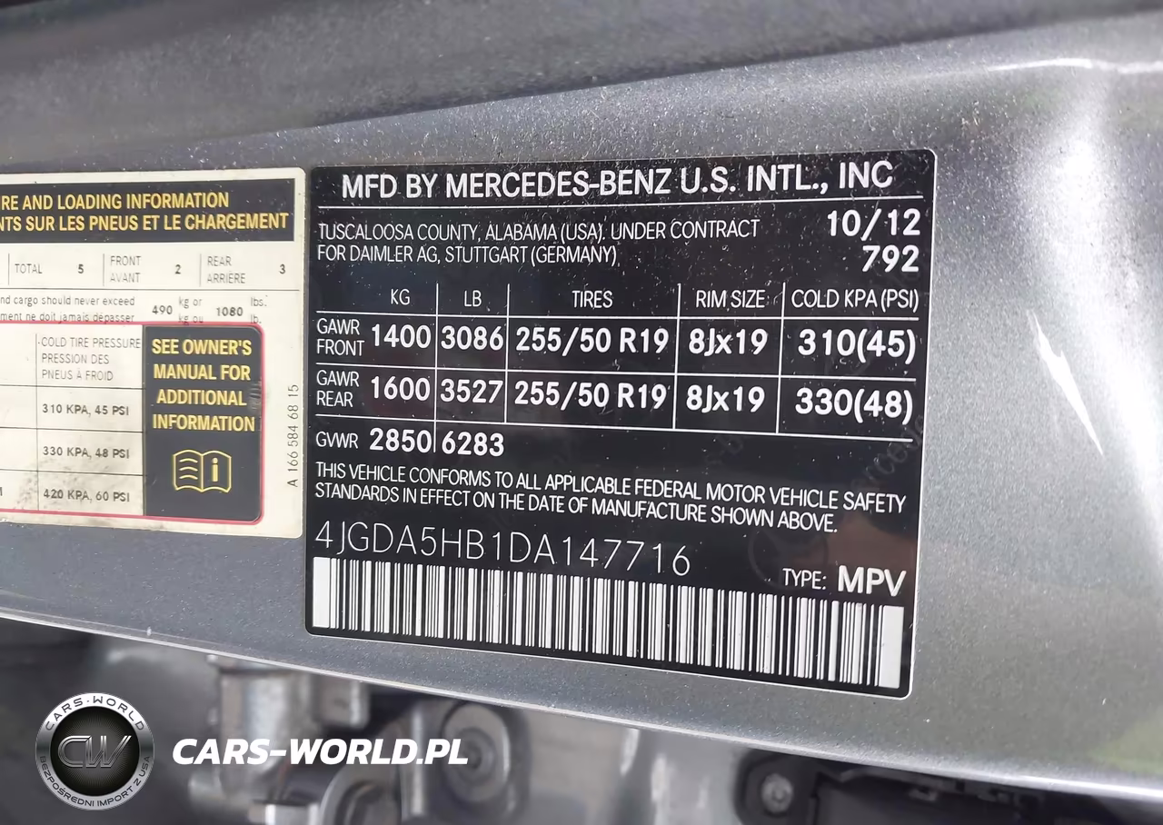2013 Mercedes-Benz Ml 350 4Matic VIN:4JGDA5HB1DA147716 - 9