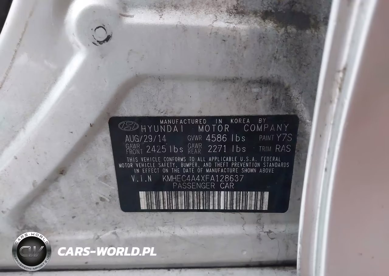 2015 Hyundai Sonata Hybrid VIN:KMHEC4A4XFA128637 - 9