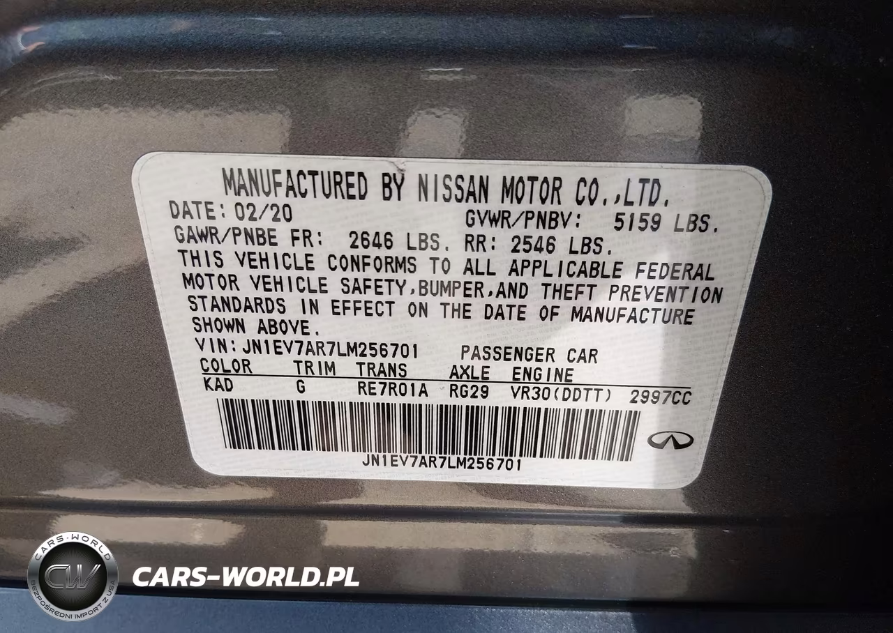 2020 Infiniti Q50 Edition 30 Awd VIN:JN1EV7AR7LM256701 - 9