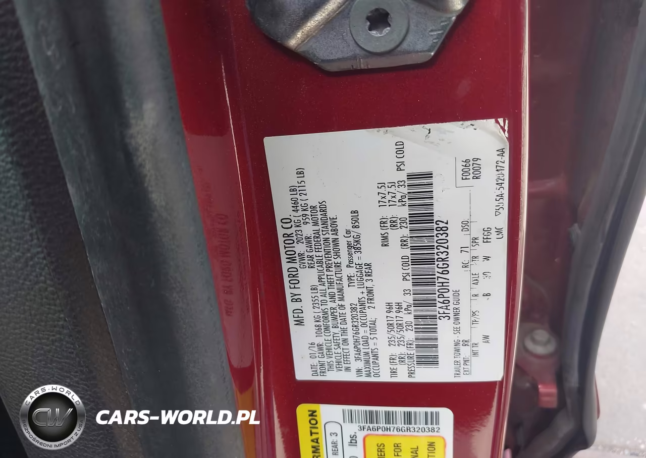 2016 Ford Fusion Se VIN:3FA6P0H76GR320382 - 9