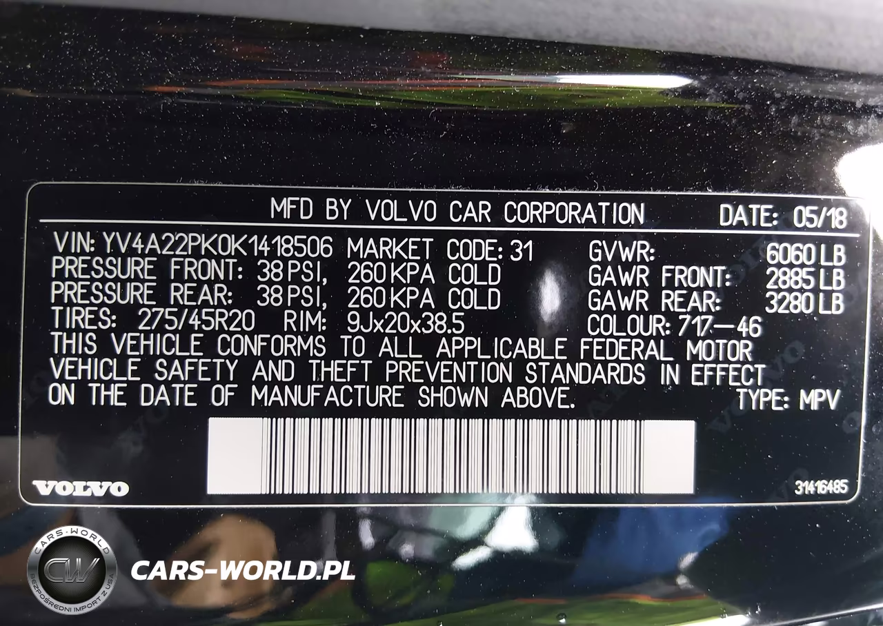 2019 Volvo Xc90 T6 Momentum VIN:YV4A22PK0K1418506 - 9