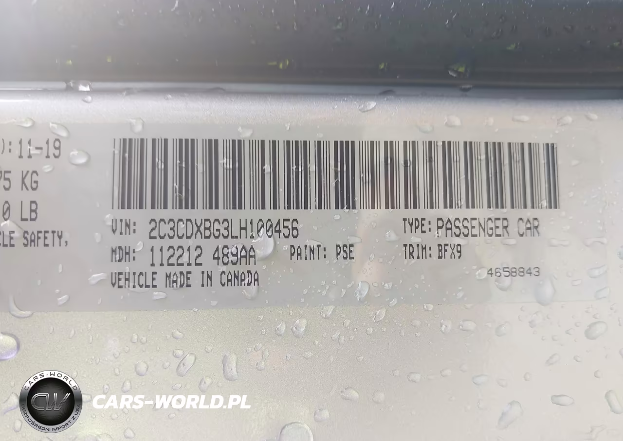 2020 Dodge Charger Sxt Rwd VIN:2C3CDXBG3LH100456 - 9