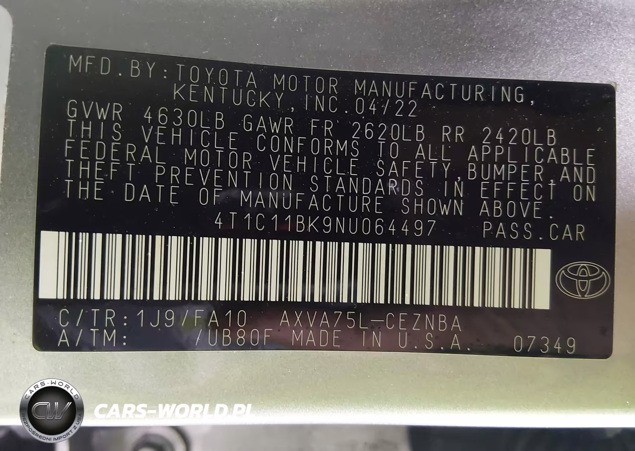 2022 Toyota Camry Le Awd VIN:4T1C11BK9NU064497 - 9