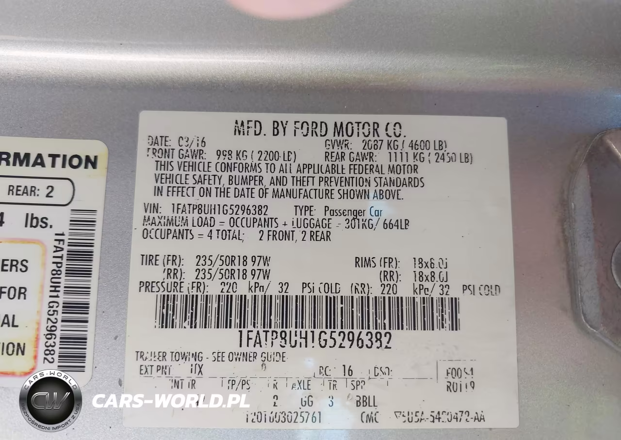 2016 Ford Mustang Ecoboost Premium VIN:1FATP8UH1G5296382 - 9
