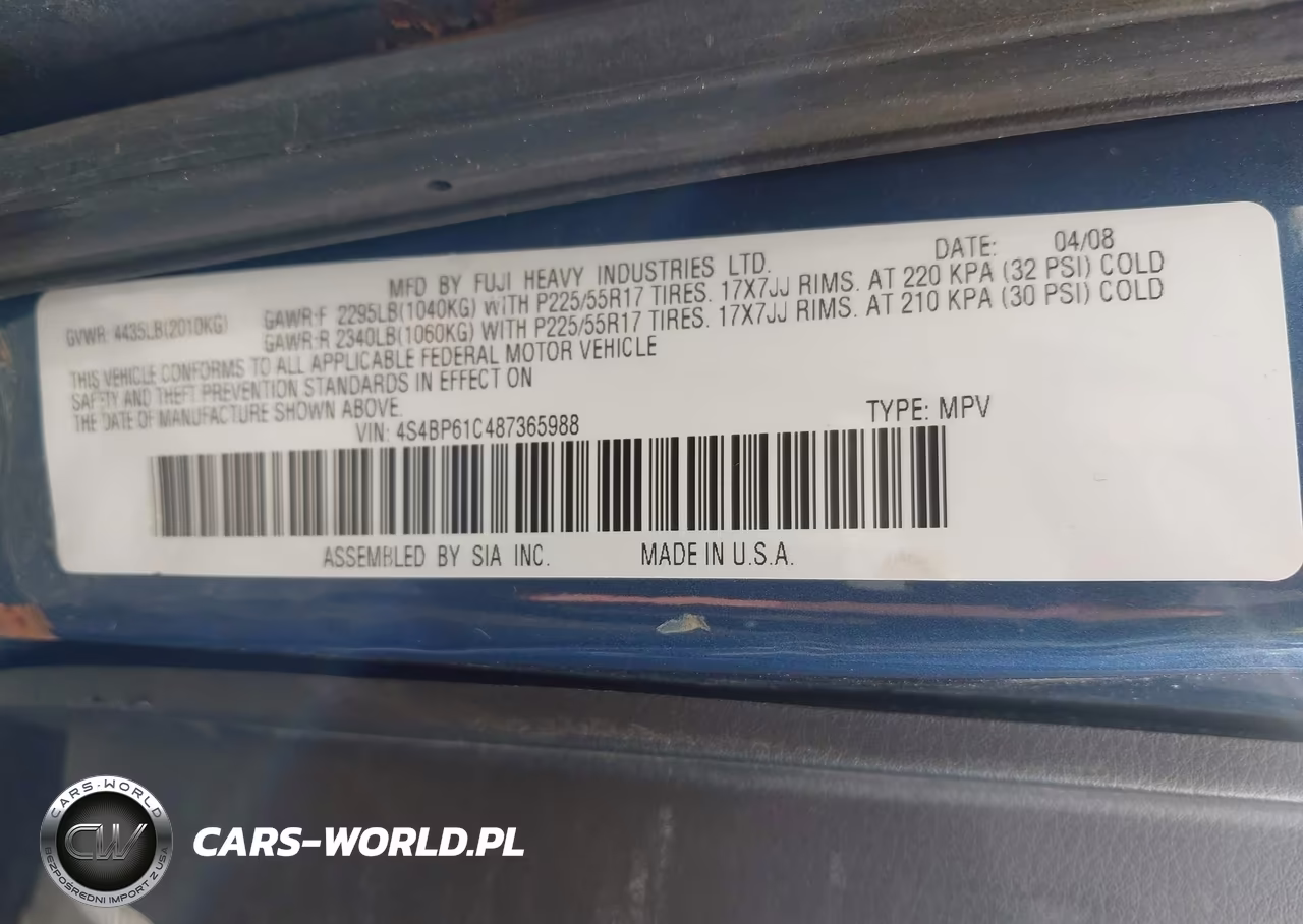 2008 Subaru Outback 2.5I-2.5I L.l. Bean Edition VIN:4S4BP61C487365988 - 9