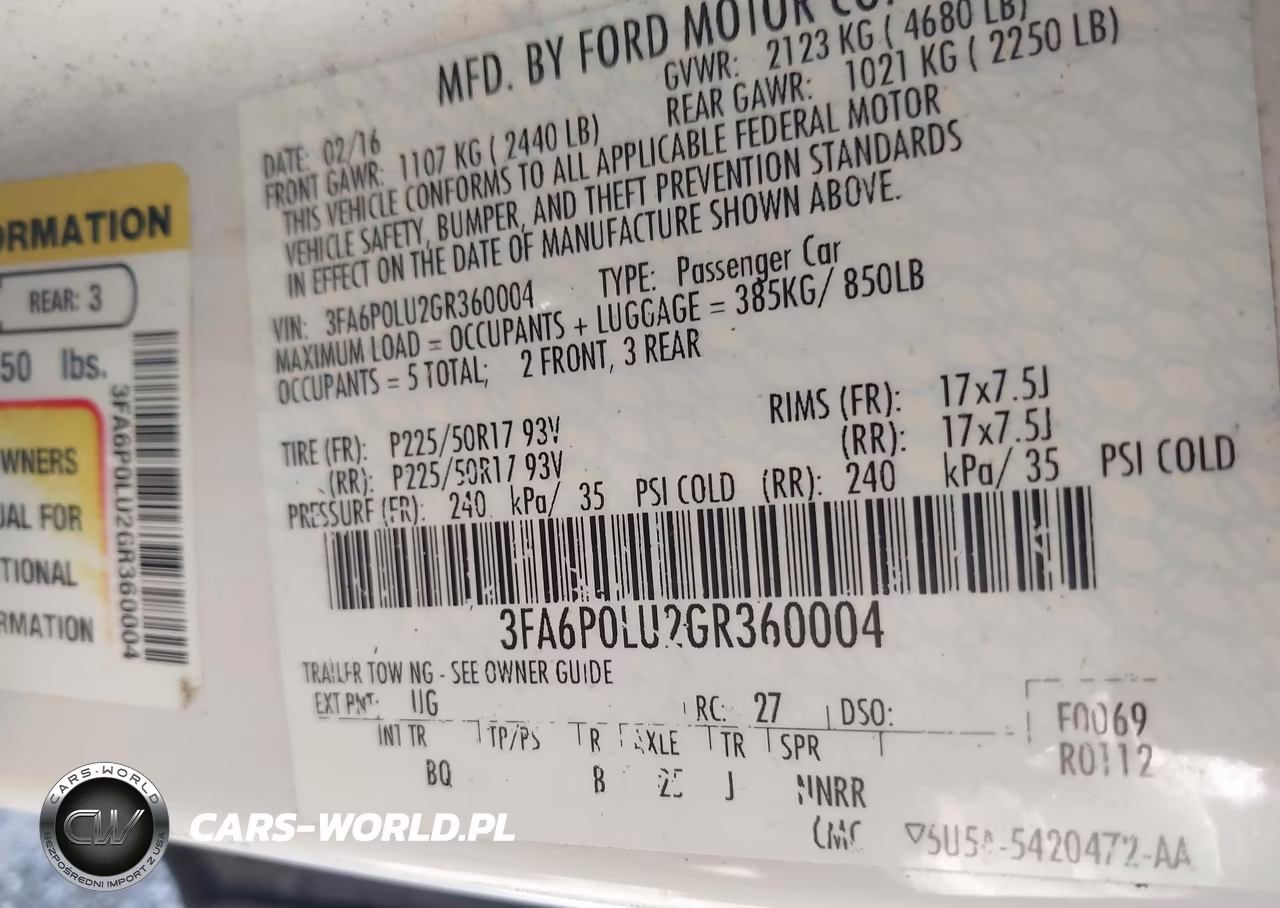 2016 Ford Fusion Hybrid Se VIN:3FA6P0LU2GR360004 - 9