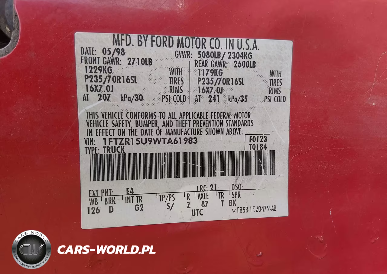 1998 Ford Ranger Splash-Xl-Xlt VIN:1FTZR15U9WTA61983 - 9