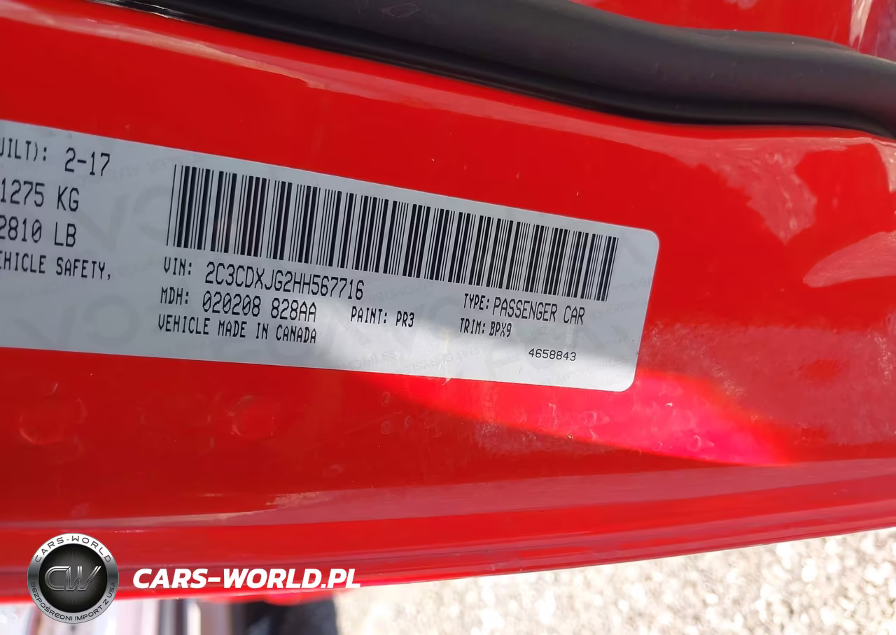2017 Dodge Charger Sxt Awd VIN:2C3CDXJG2HH567716 - 9