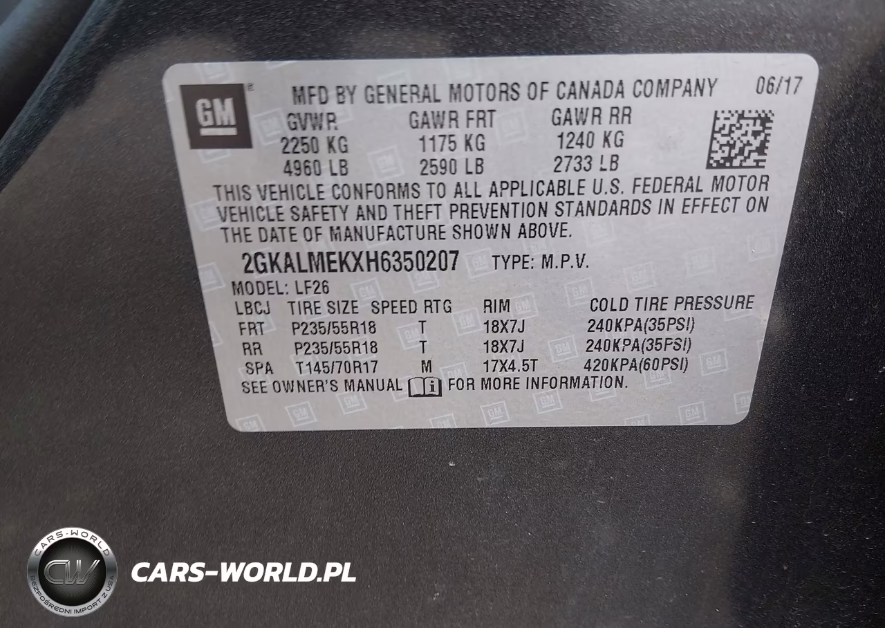 2017 GMC Terrain Sle-1 VIN:2GKALMEKXH6350207 - 9