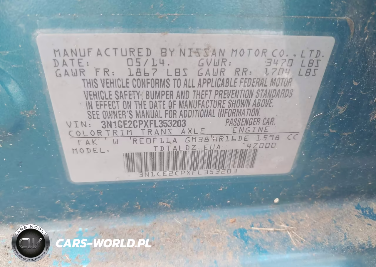 2015 Nissan Versa Note S (Sr)-S Plus-Sl-Sr-Sv VIN:3N1CE2CPXFL353203 - 9