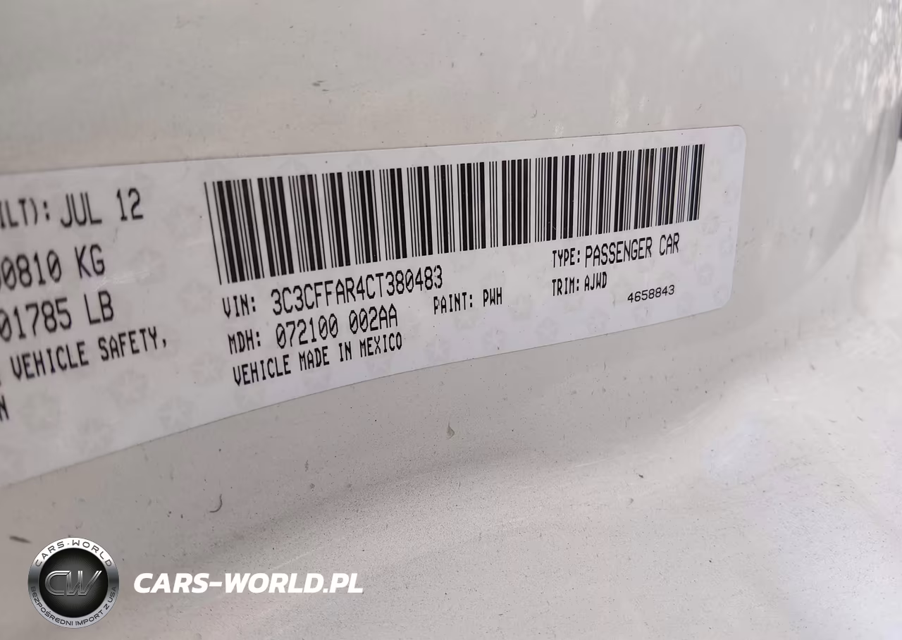 2012 Fiat 500 Pop VIN:3C3CFFAR4CT380483 - 9