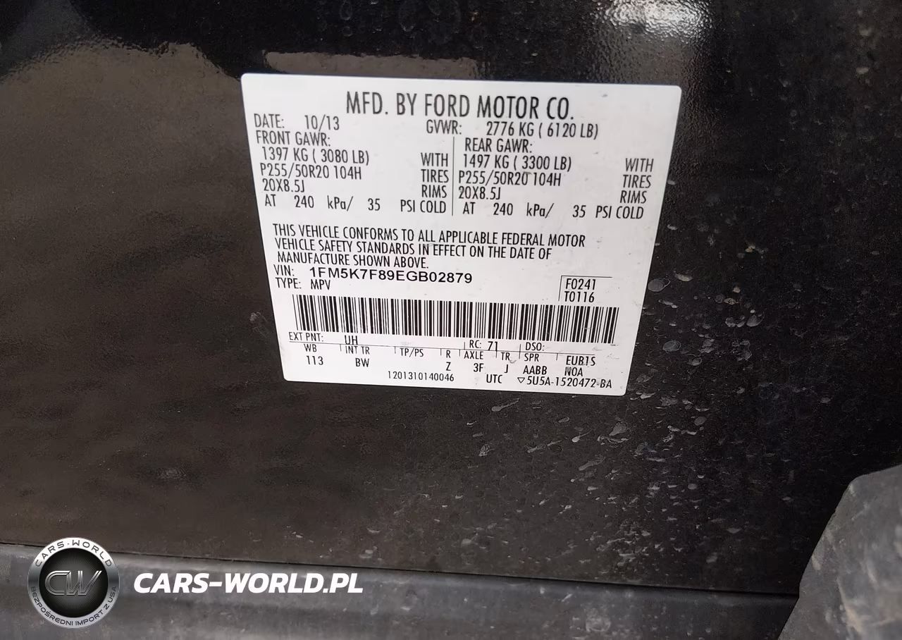 2014 Ford Explorer Limited VIN:1FM5K7F89EGB02879 - 9