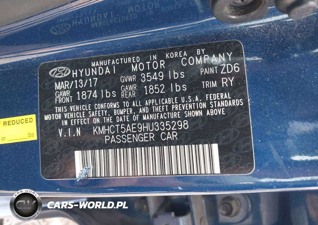 2017 Hyundai Accent Se VIN:KMHCT5AE9HU335298 - 9