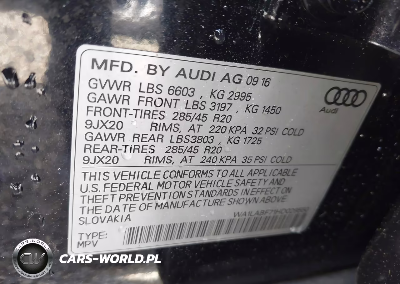 2017 Audi Q7 3.0T Premium VIN:WA1LABF71HD029550 - 9