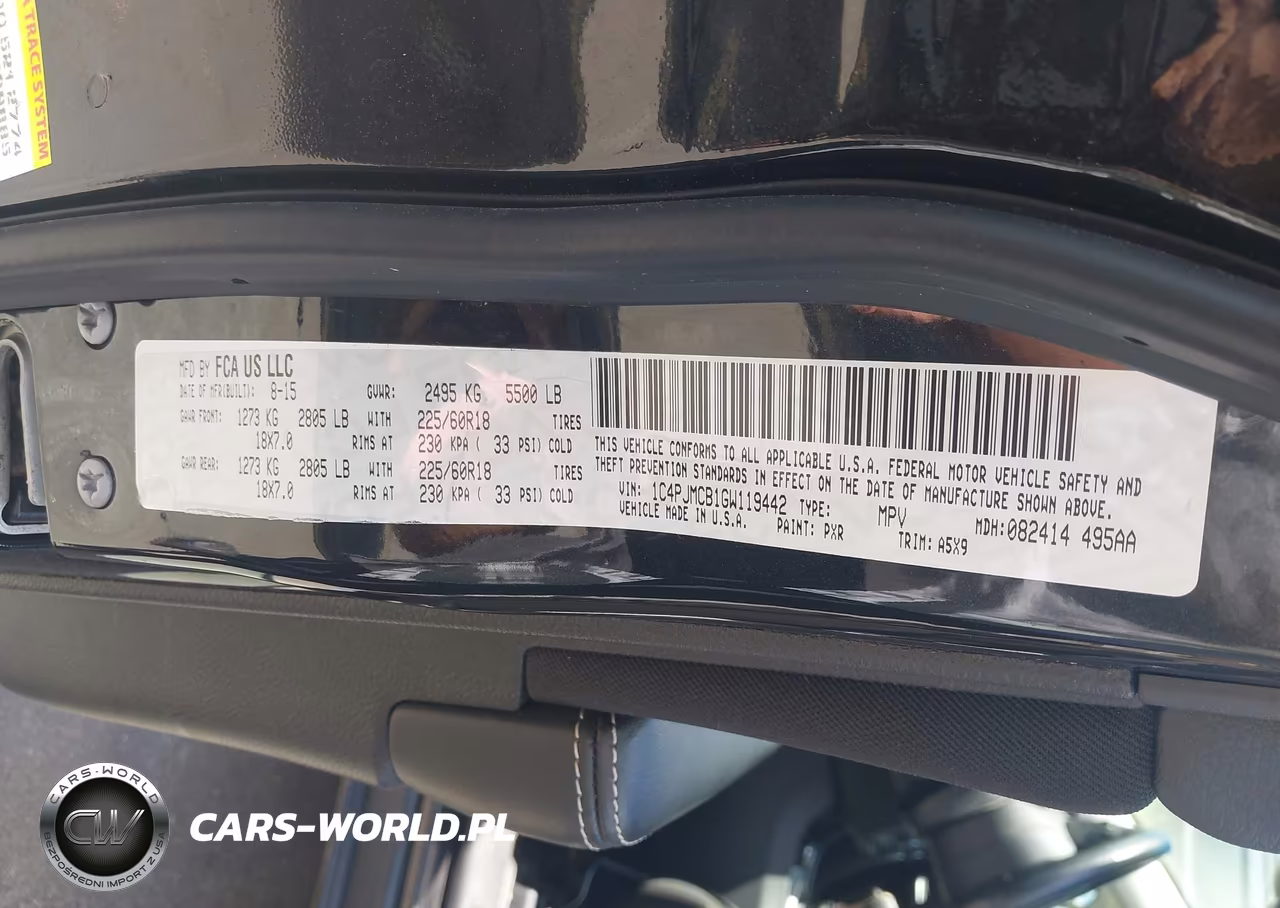 2016 Jeep Cherokee Altitude VIN:1C4PJMCB1GW119442 - 9