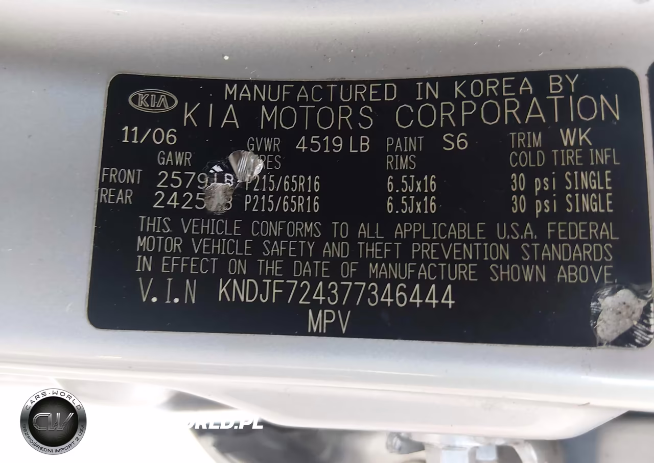 2007 Kia Sportage Lx VIN:KNDJF724377346444 - 9