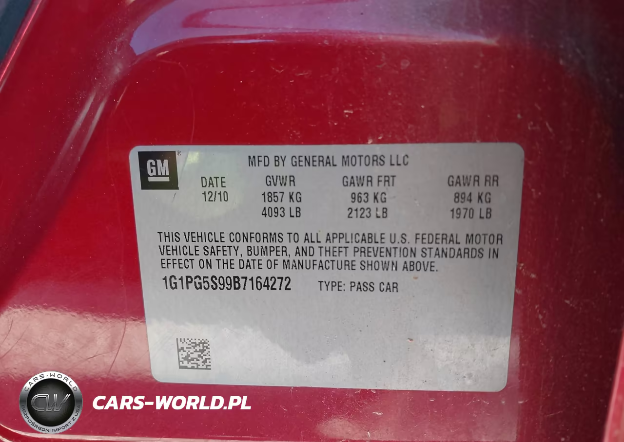 2011 Chevrolet Cruze 2Lt VIN:1G1PG5S99B7164272 - 9