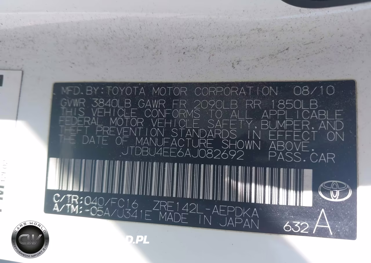 2010 Toyota Corolla Le VIN:JTDBU4EE6AJ082692 - 9