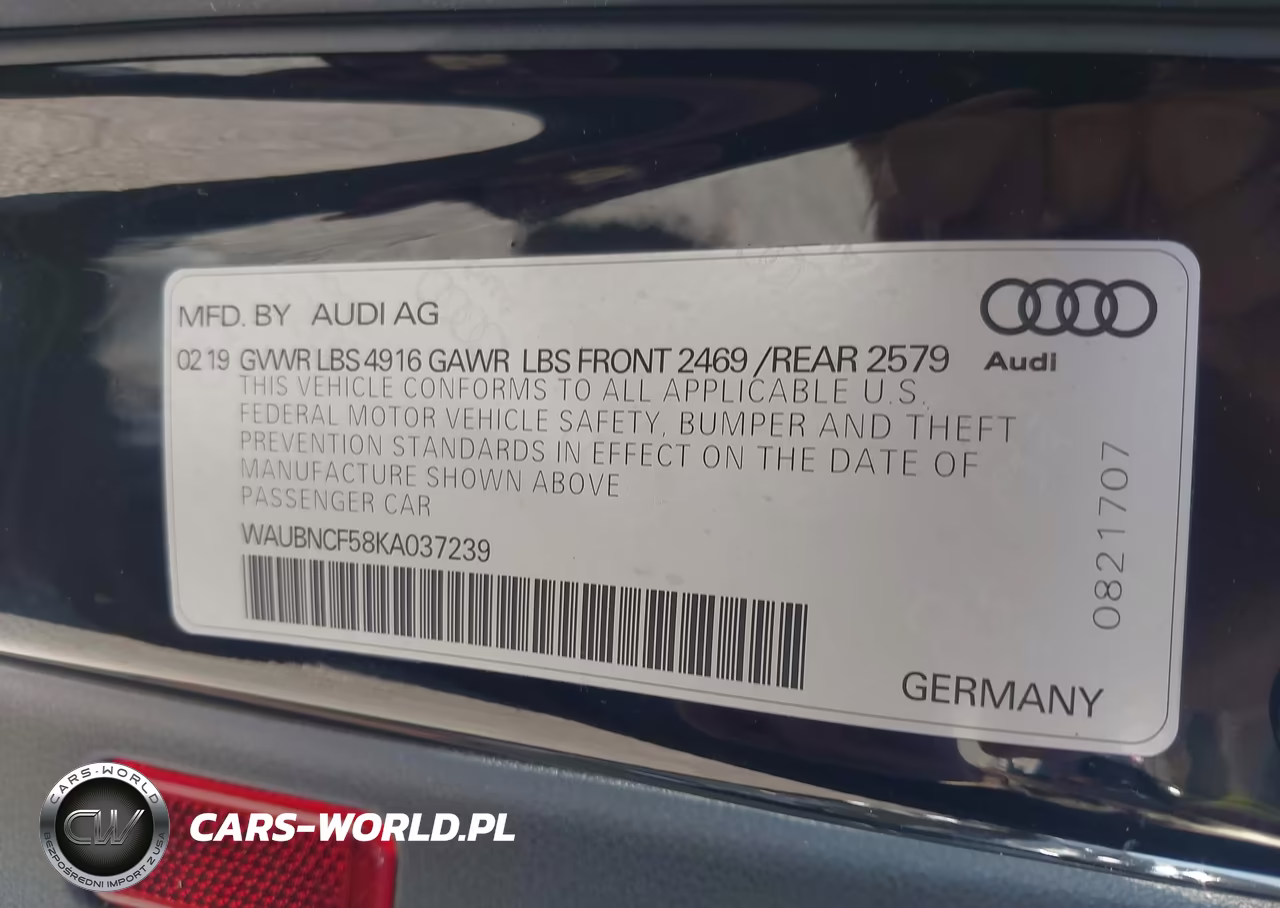 2019 Audi A5 45 Premium VIN:WAUBNCF58KA037239 - 9