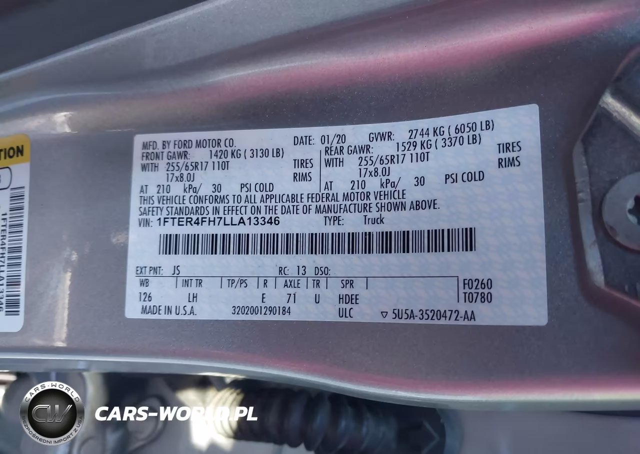 2020 Ford Ranger Xl VIN:1FTER4FH7LLA13346 - 9