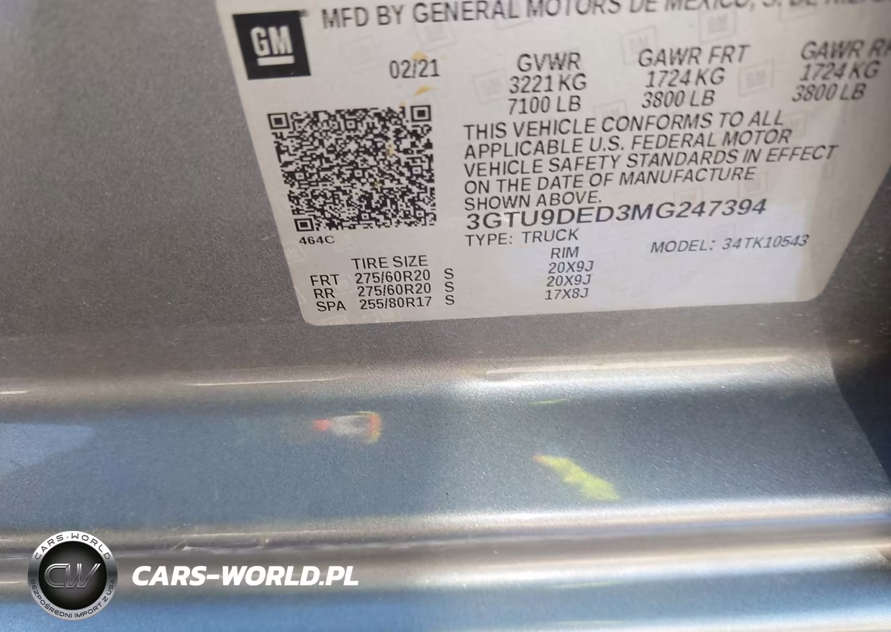 2021 GMC Sierra 1500 4Wd Short Box Slt VIN:3GTU9DED3MG247394 - 9
