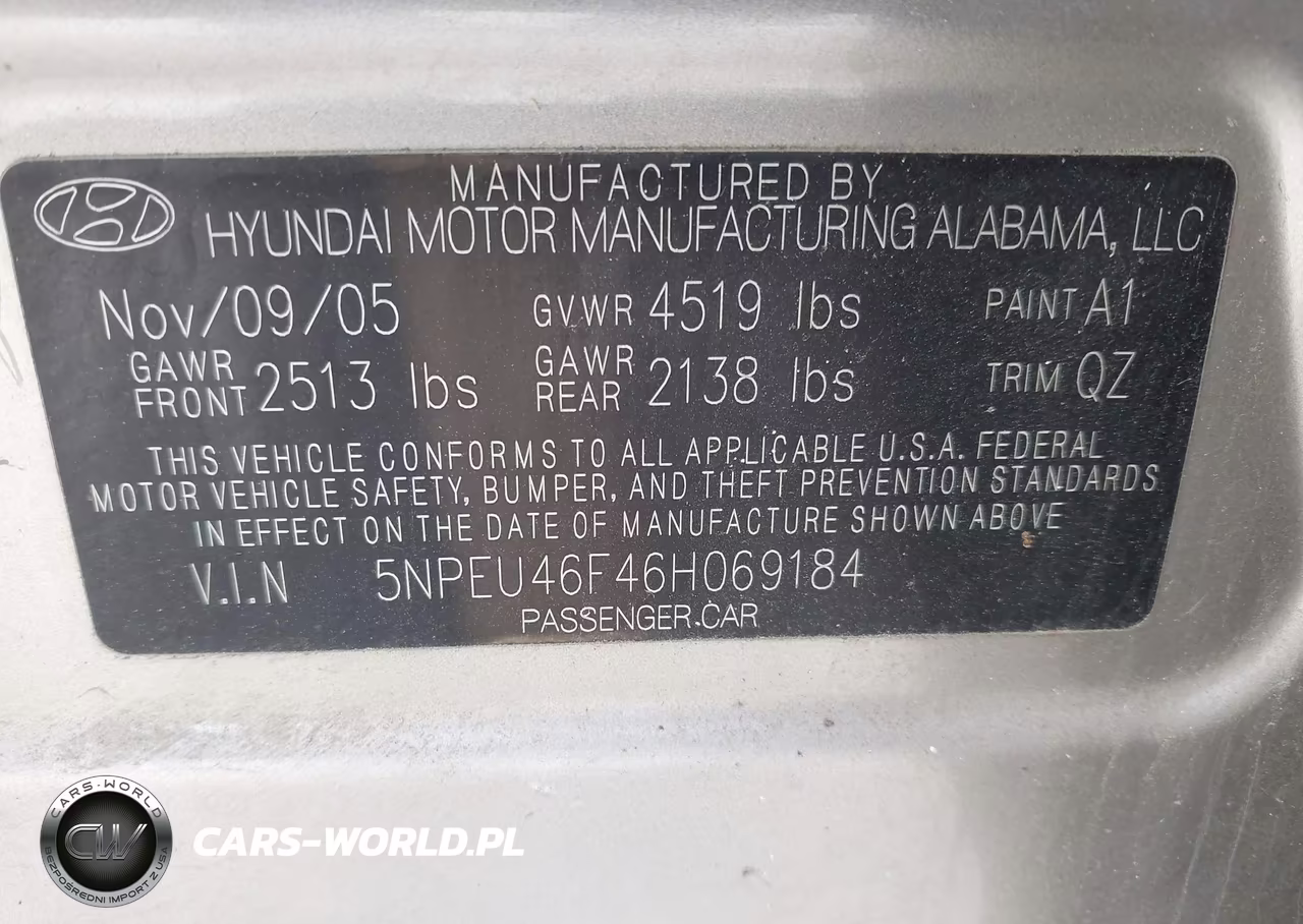 2006 Hyundai Sonata Gls V6-Lx V6 VIN:5NPEU46F46H069184 - 9