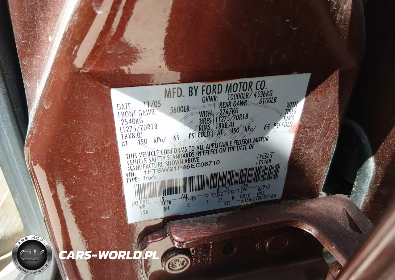 2006 Ford F-250 Lariat-Xl-Xlt VIN:1FTSW21P46EC06710 - 9