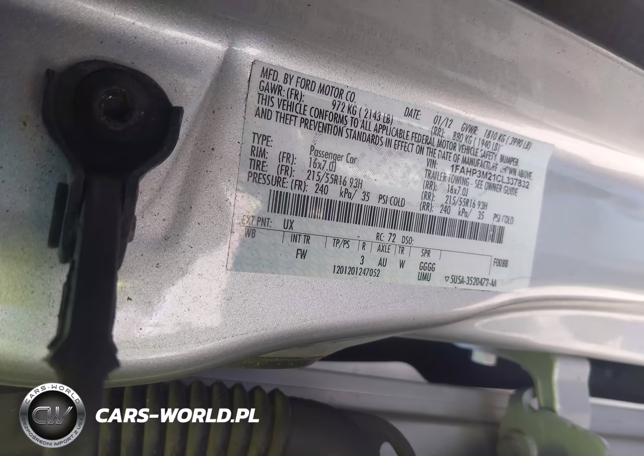 2012 Ford Focus Sel VIN:1FAHP3M21CL337832 - 9