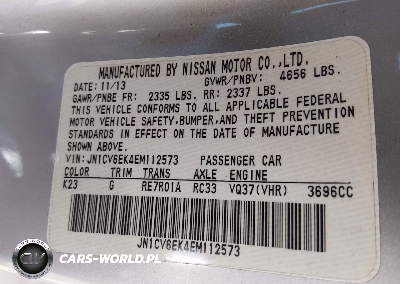 2014 Infiniti Q60 Journey VIN:JN1CV6EK4EM112573 - 9