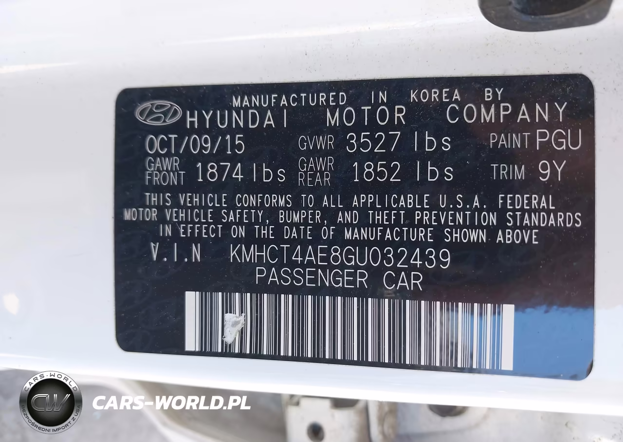2016 Hyundai Accent Se VIN:KMHCT4AE8GU032439 - 9