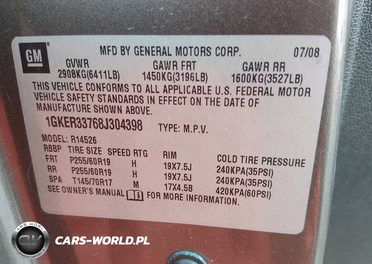2008 GMC Acadia Slt-2 VIN:1GKER33768J304398 - 9