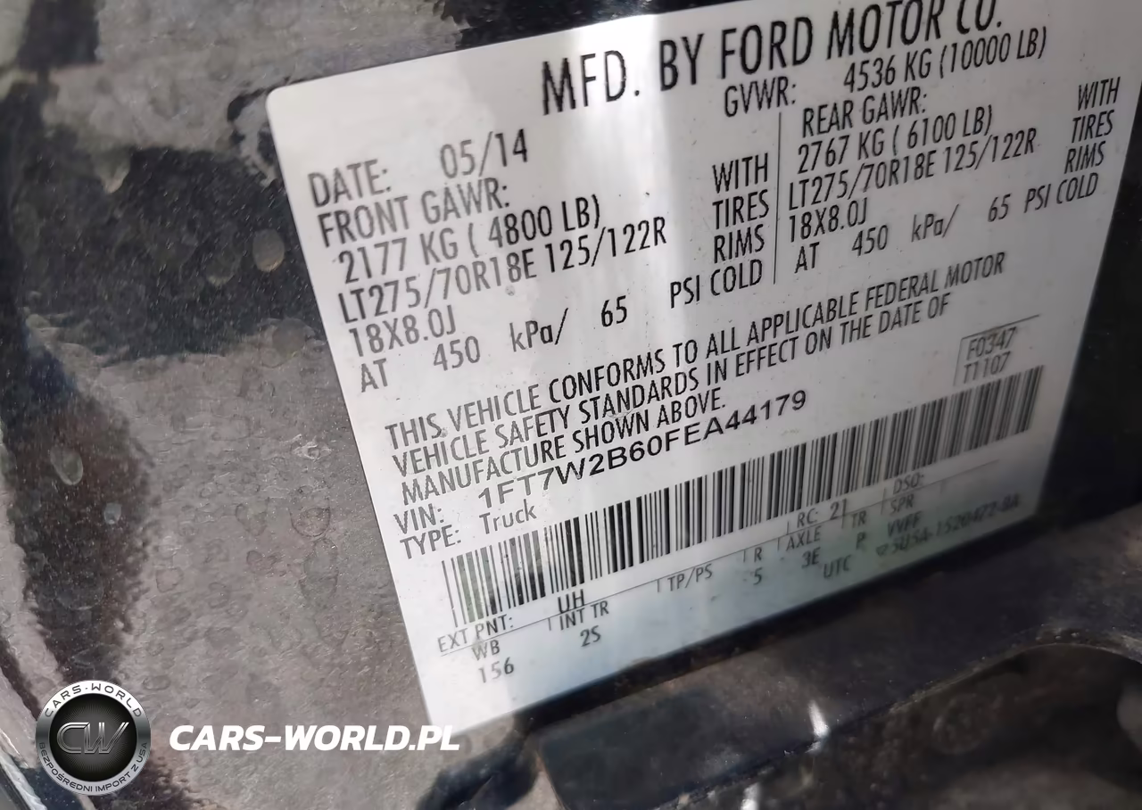2015 Ford F-250 Xlt VIN:1FT7W2B60FEA44179 - 9