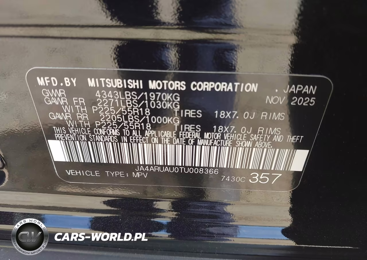 2026 Mitsubishi Outlander Sport 2.0 Es-2.0 Le-2.0 Ralliart-2.0 S-2.0 Se-2.0 Trail Edition VIN:JA4ARUAU0TU008366 - 9