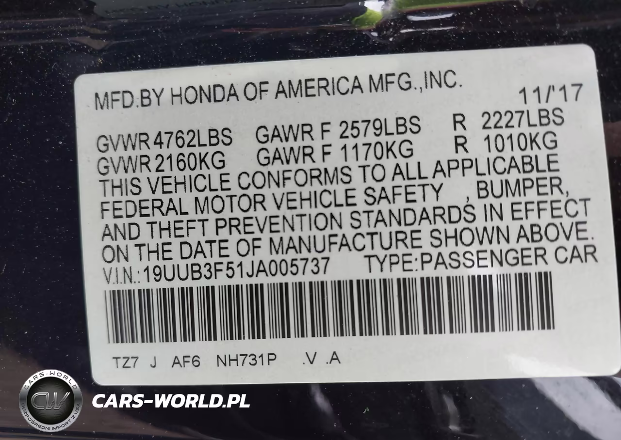 2018 Acura Tlx Tech Pkg VIN:19UUB3F51JA005737 - 9