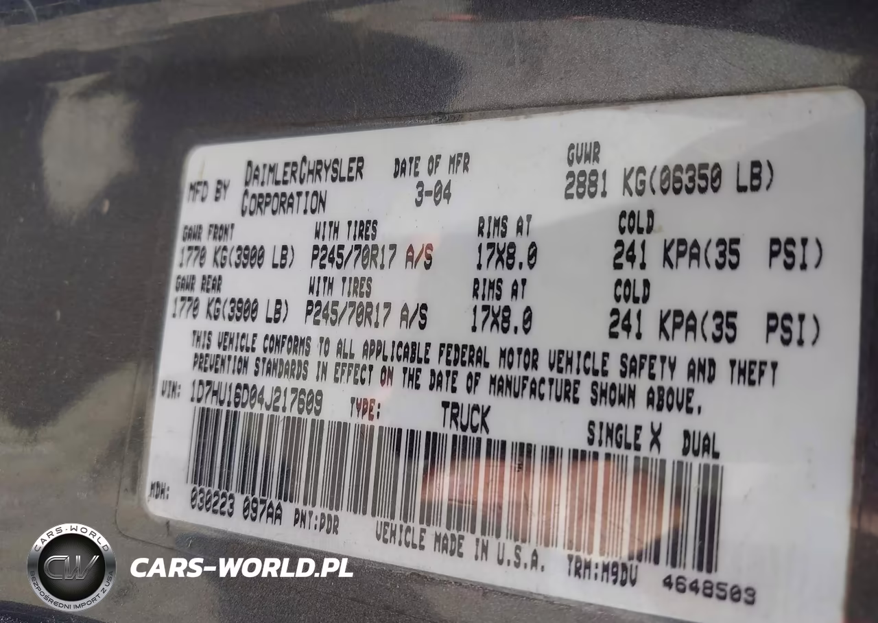 2004 Dodge Ram 1500 Slt-Laramie VIN:1D7HU16D04J217609 - 9