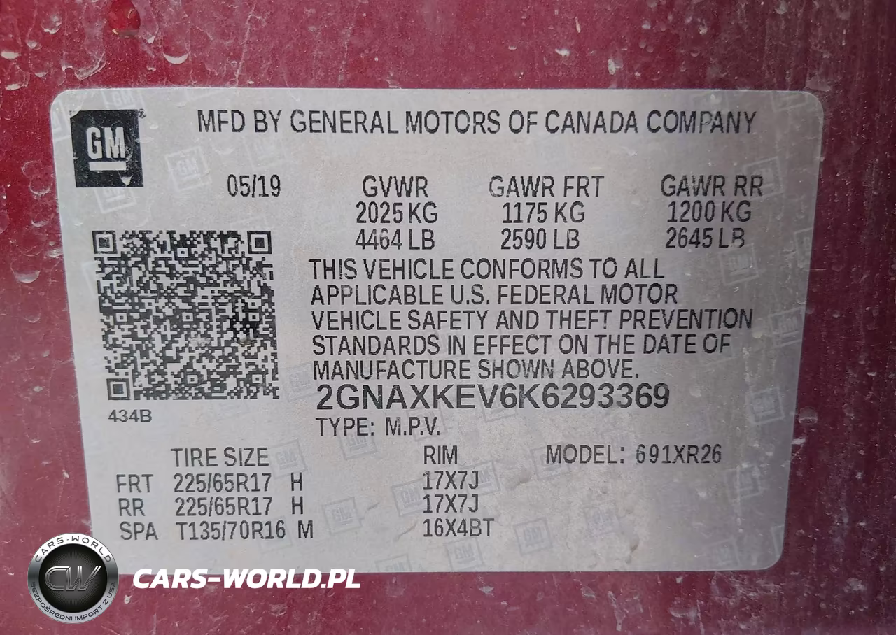 2019 Chevrolet Equinox Lt VIN:2GNAXKEV6K6293369 - 9
