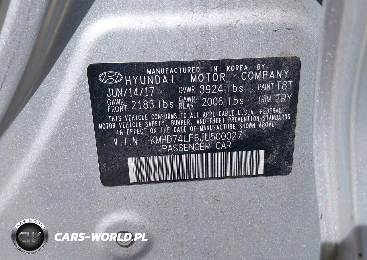 2018 Hyundai Elantra Se VIN:KMHD74LF6JU500027 - 9