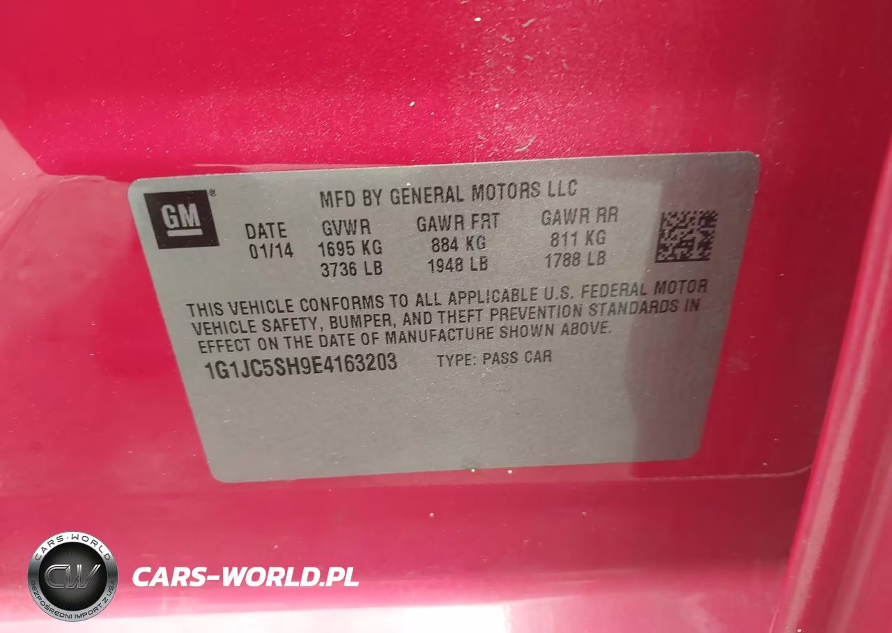2014 Chevrolet Sonic Lt Auto VIN:1G1JC5SH9E4163203 - 9
