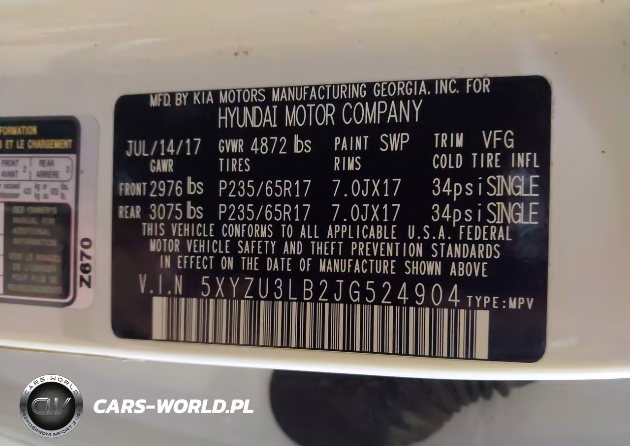 2018 Hyundai Santa Fe Sport 2.4L VIN:5XYZU3LB2JG524904 - 9