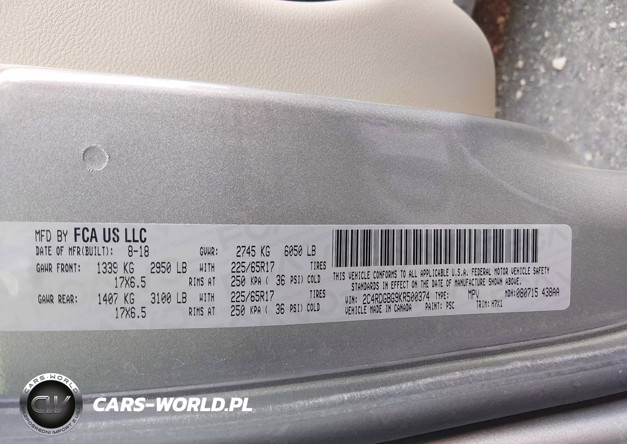2019 Dodge Grand Caravan Se VIN:2C4RDGBG9KR500374 - 9