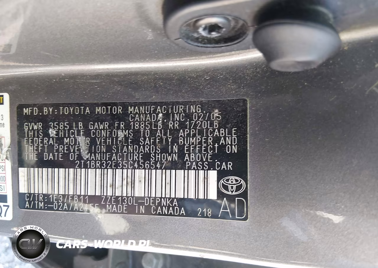 2005 Toyota Corolla Le VIN:2T1BR32E35C456547 - 9