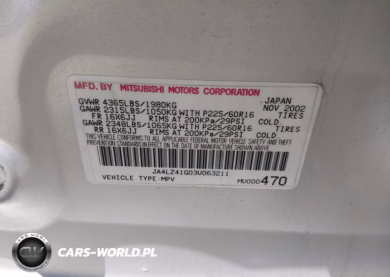 2003 Mitsubishi Outlander Xls VIN:JA4LZ41G03U063211 - 9