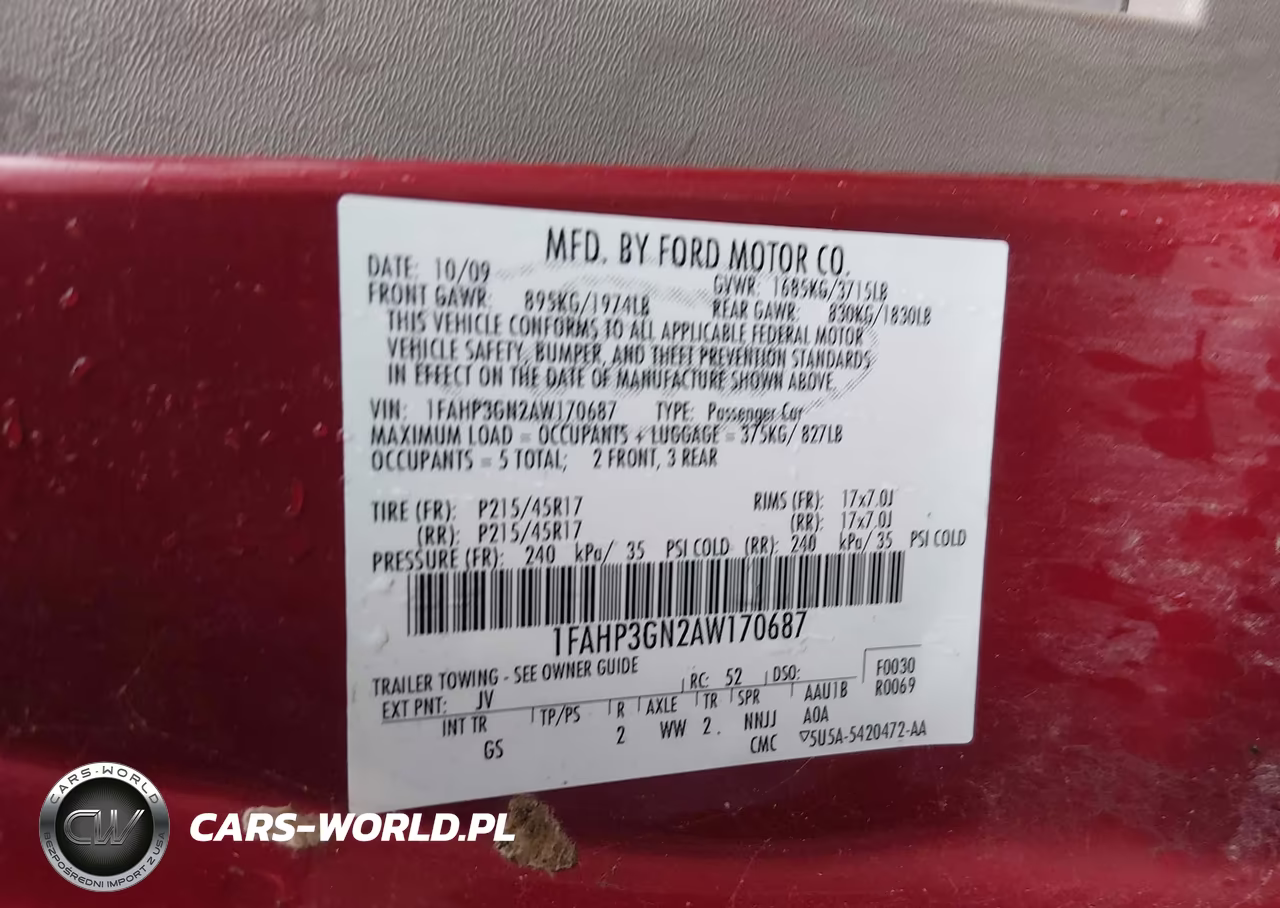 2010 Ford Focus Ses VIN:1FAHP3GN2AW170687 - 9