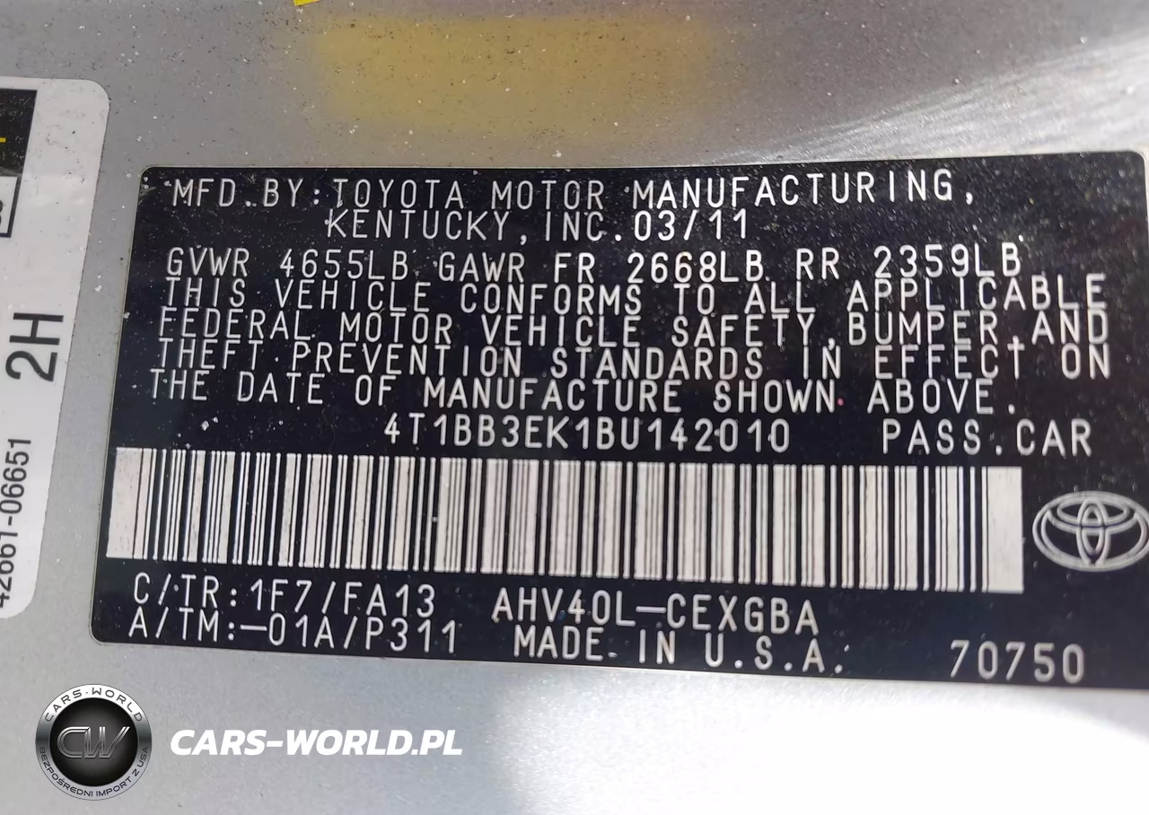 2011 Toyota Camry Hybrid VIN:4T1BB3EK1BU142010 - 9