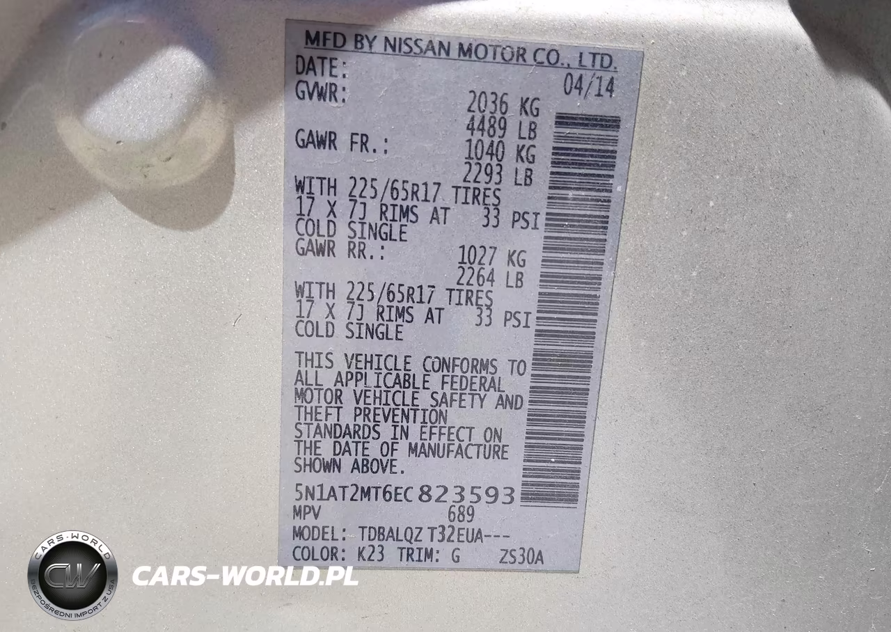 2014 Nissan Rogue Sv VIN:5N1AT2MT6EC823593 - 9