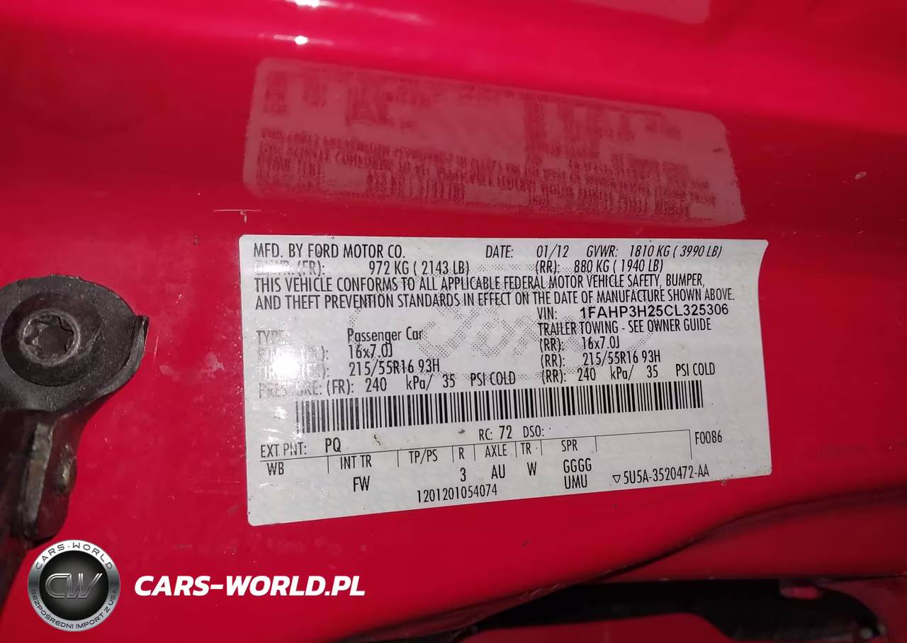 2012 Ford Focus Sel VIN:1FAHP3H25CL325306 - 9