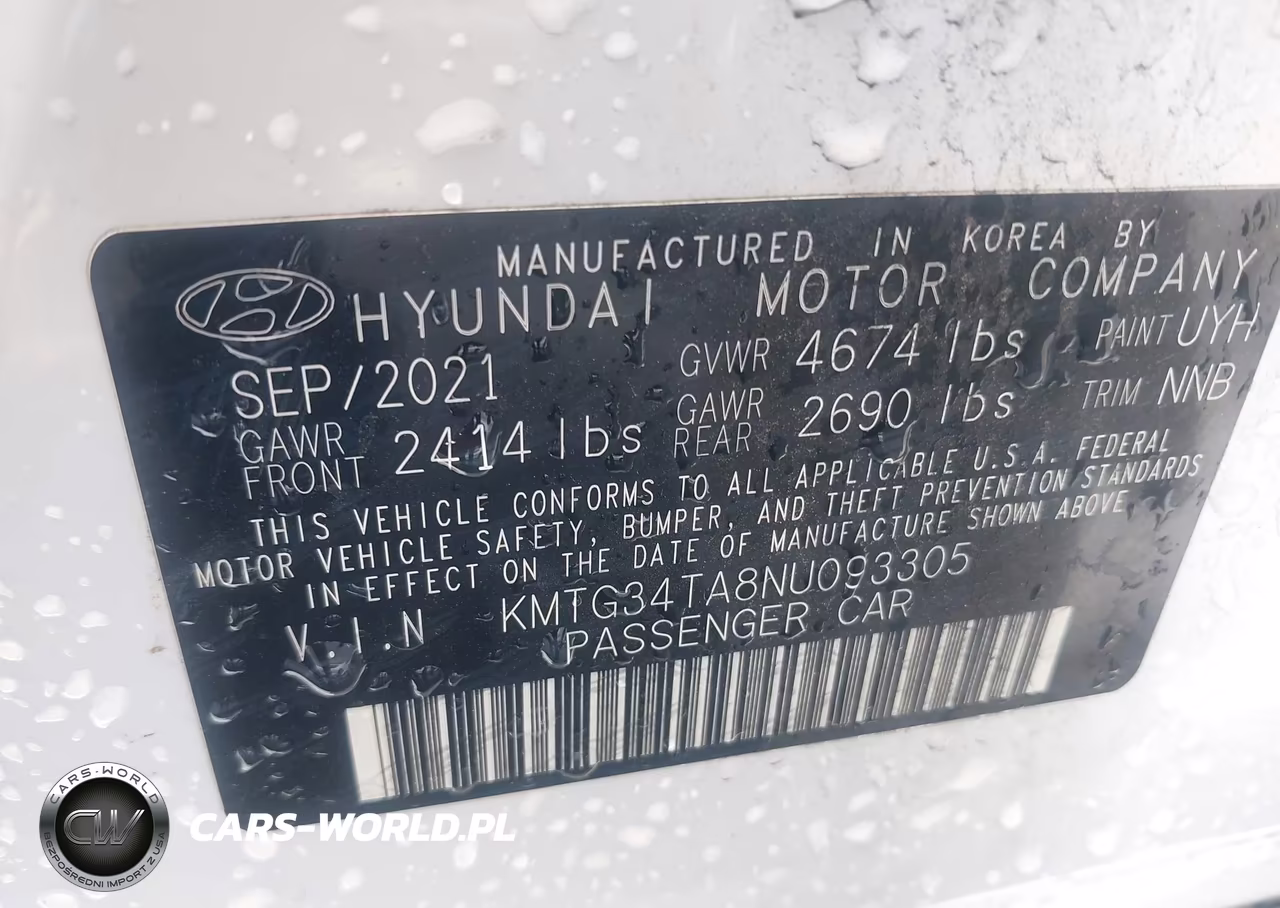2022 Genesis G70 2.0T Rwd VIN:KMTG34TA8NU093305 - 9
