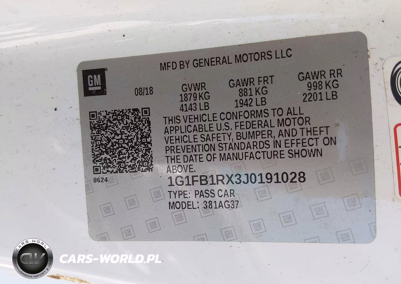 2018 Chevrolet Camaro 1Lt VIN:1G1FB1RX3J0191028 - 9