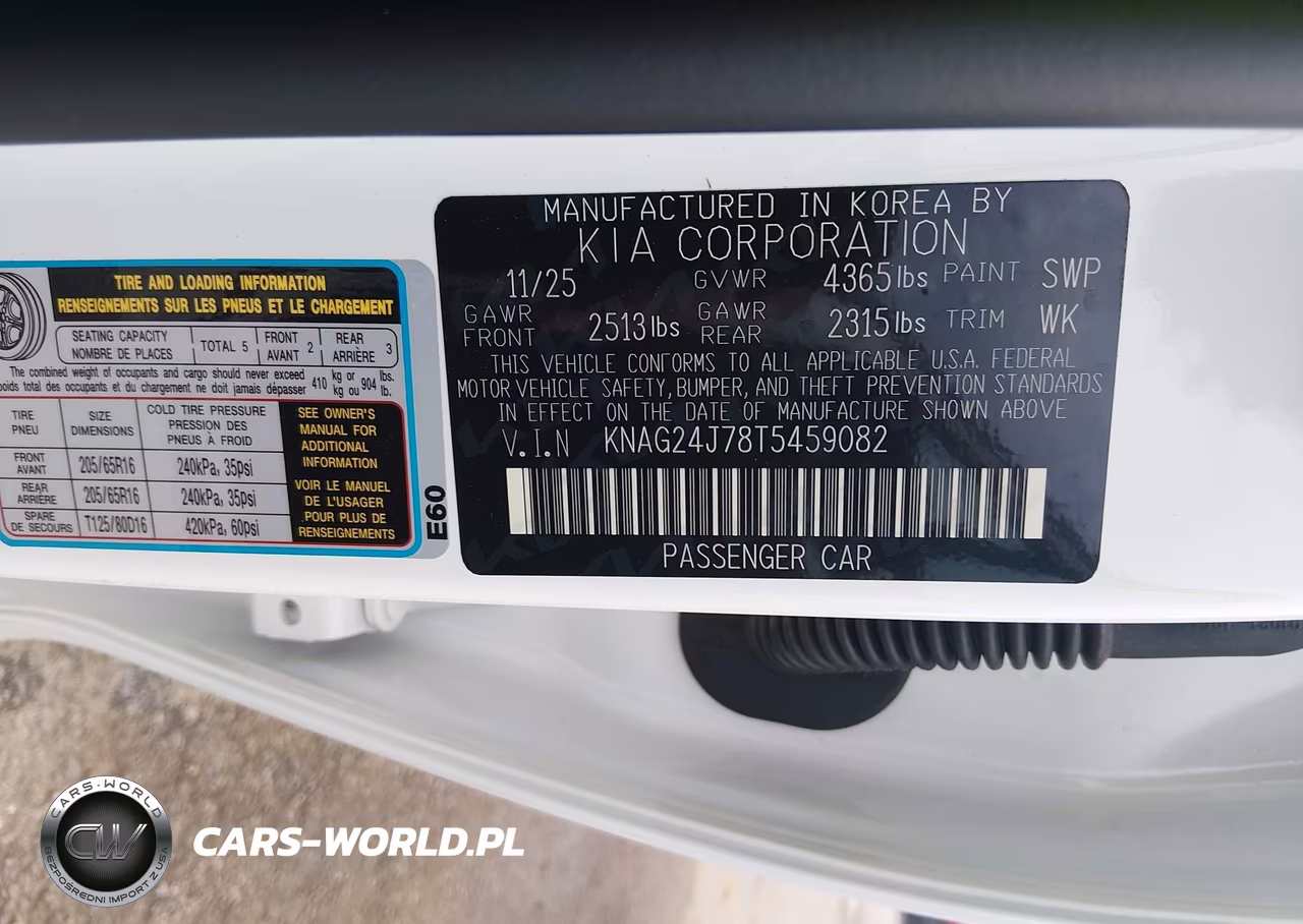 2026 Kia K5 Lxs Fwd VIN:KNAG24J78T5459082 - 9