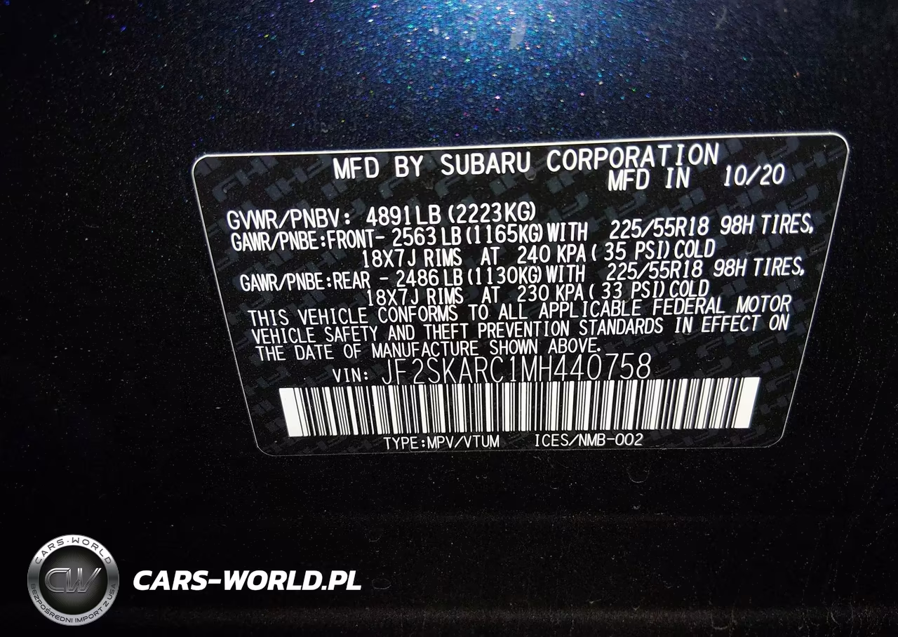 2021 Subaru Forester Sport VIN:JF2SKARC1MH440758 - 9